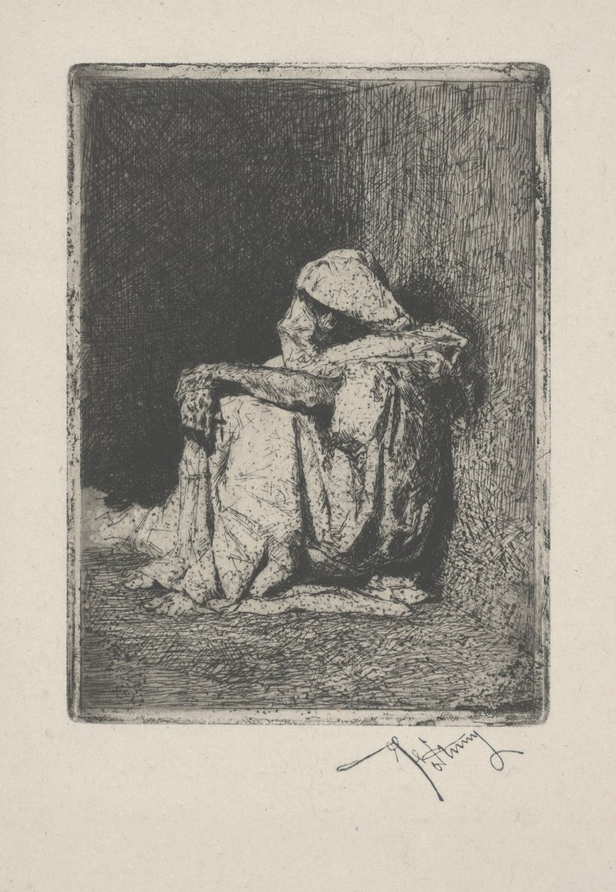 Istuu arabi tai arabe assise tekijältä Mariano José María Bernardo Fortuny y Carbó