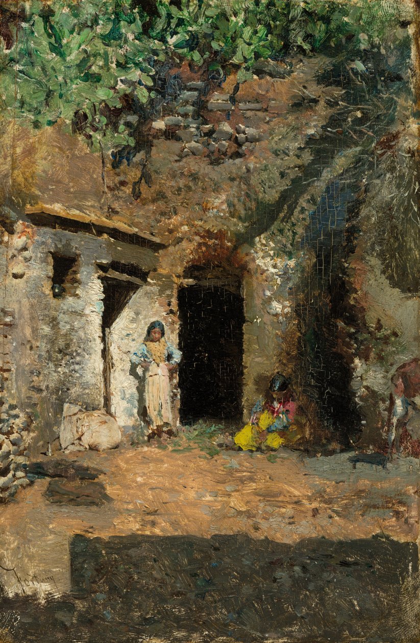 Gypsy Caves, Granada, n. 1871. tekijältä Mariano José María Bernardo Fortuny y Carbó