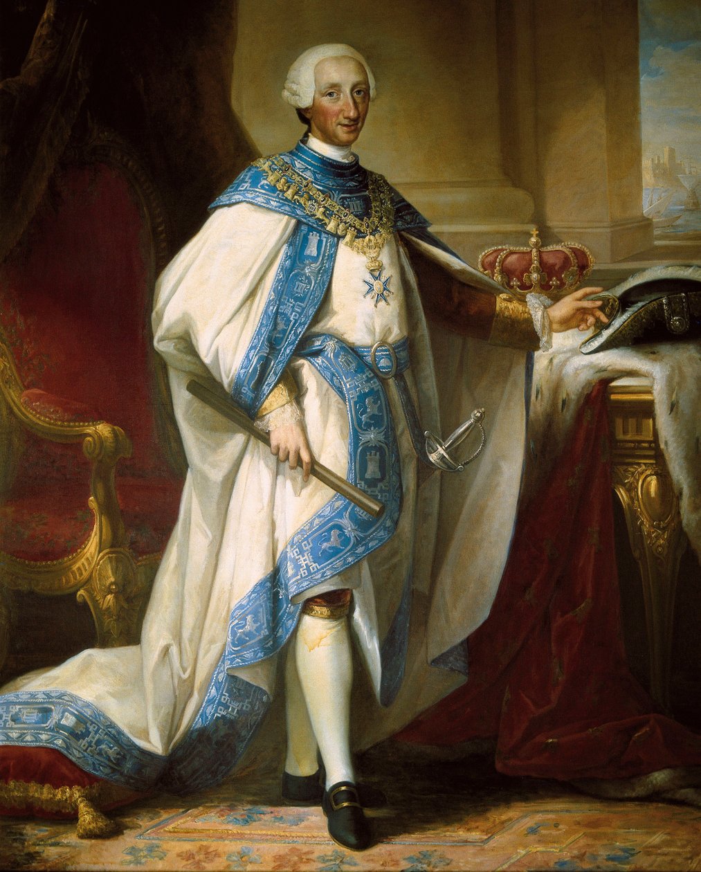 Hänen Majesteettinsa kuningas Kaarle III:n (1716-1788) muotokuva tekijältä Mariano Salvador de Maella