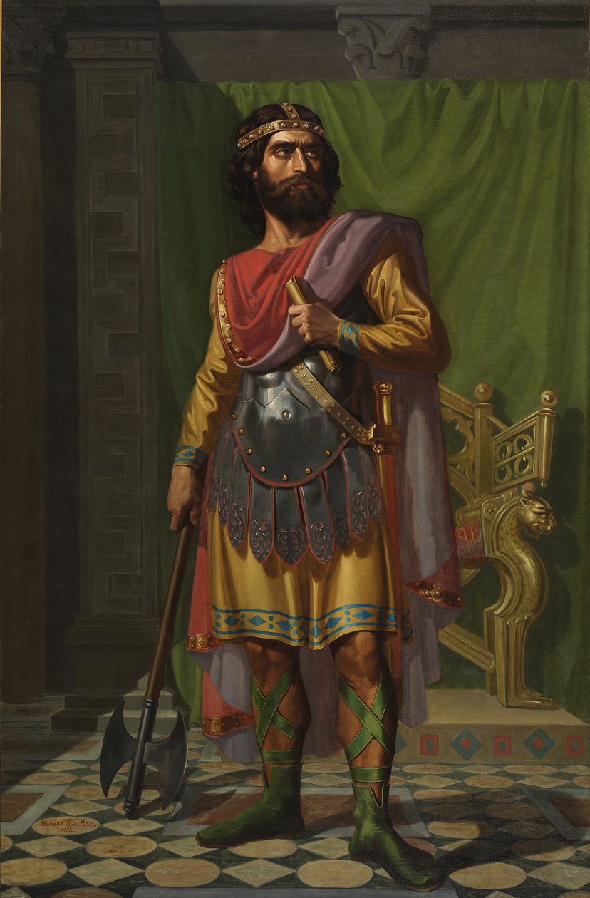 Sisebut, visigoottilainen kuningas, 1854 tekijältä Mariano de la Roca y Delgado