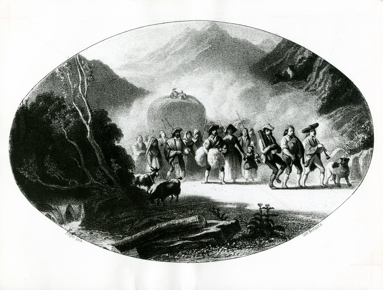 Palattuaan sadonkorjuusta, 1842 tekijältä Marie Alexandre Alophe