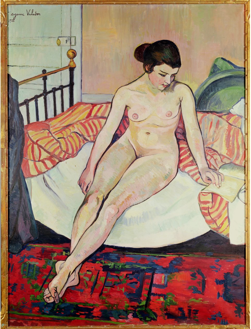 Alaston ja raidallinen peitto, 1922 tekijältä Marie Clementine (Suzanne) Valadon