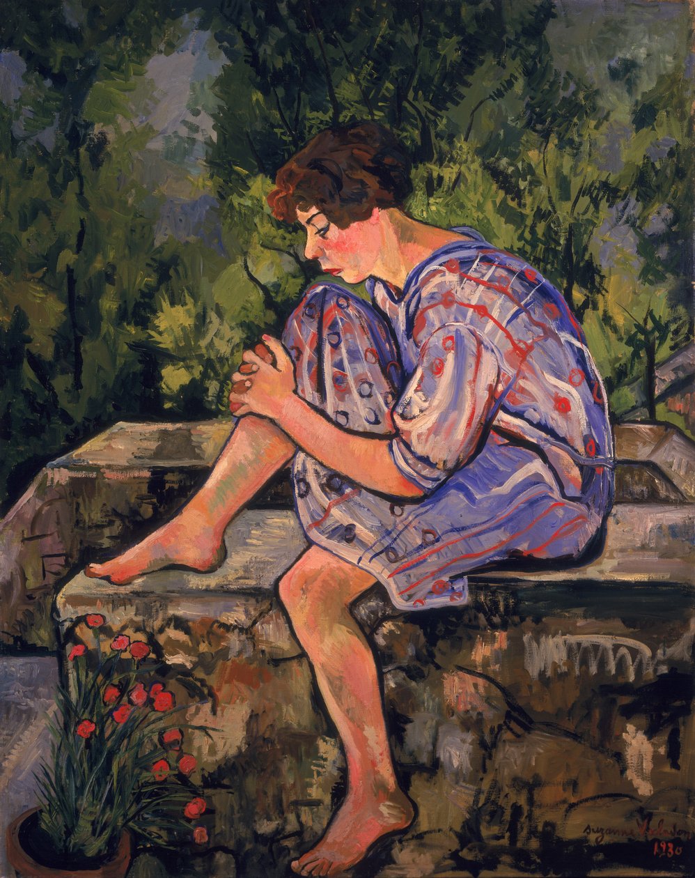 Istuva nuori nainen, 1930 tekijältä Marie Clementine (Suzanne) Valadon