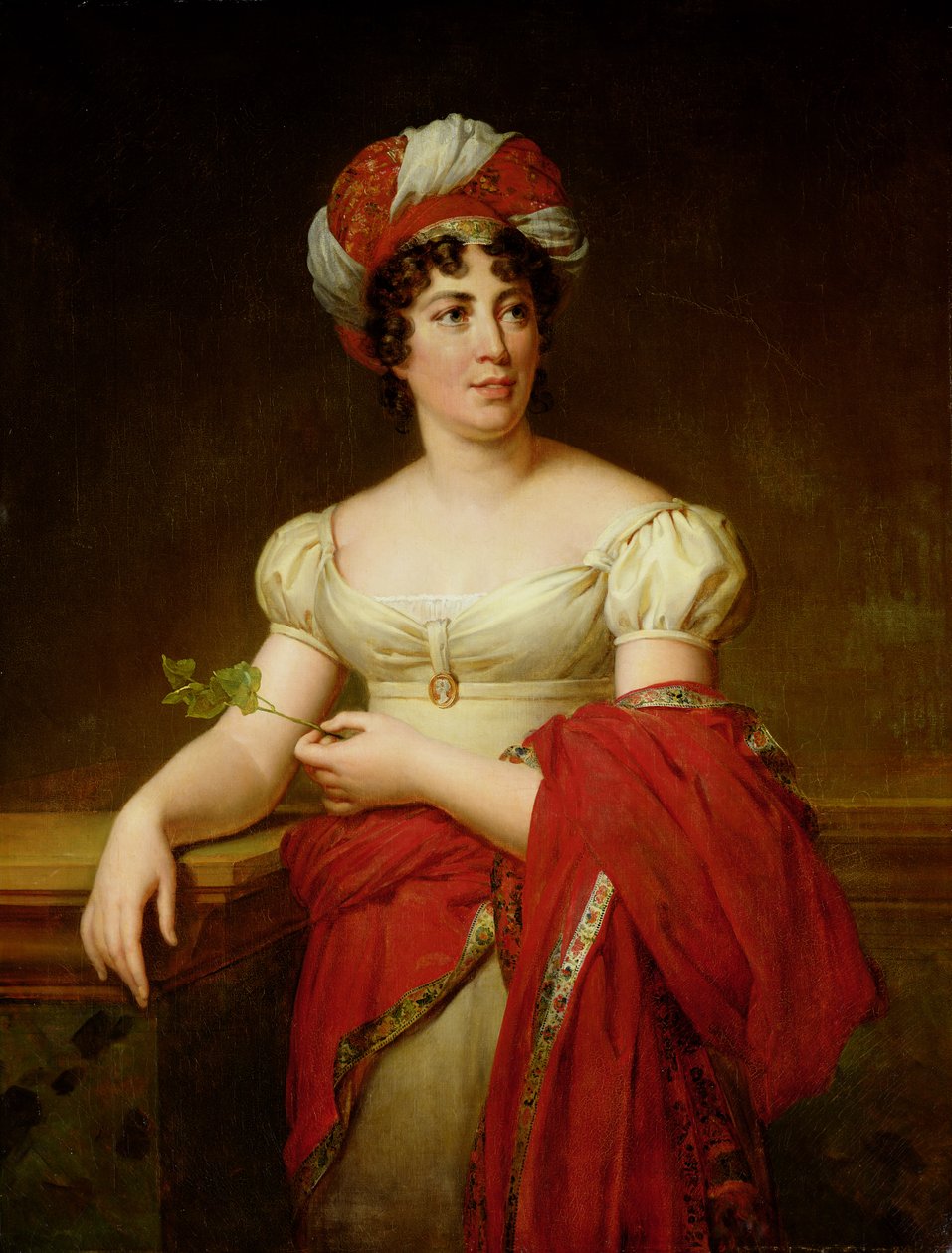Madame de Staelin muotokuva, kopio Francois Gerardin maalauksesta tekijältä Marie Eleonore Godefroid