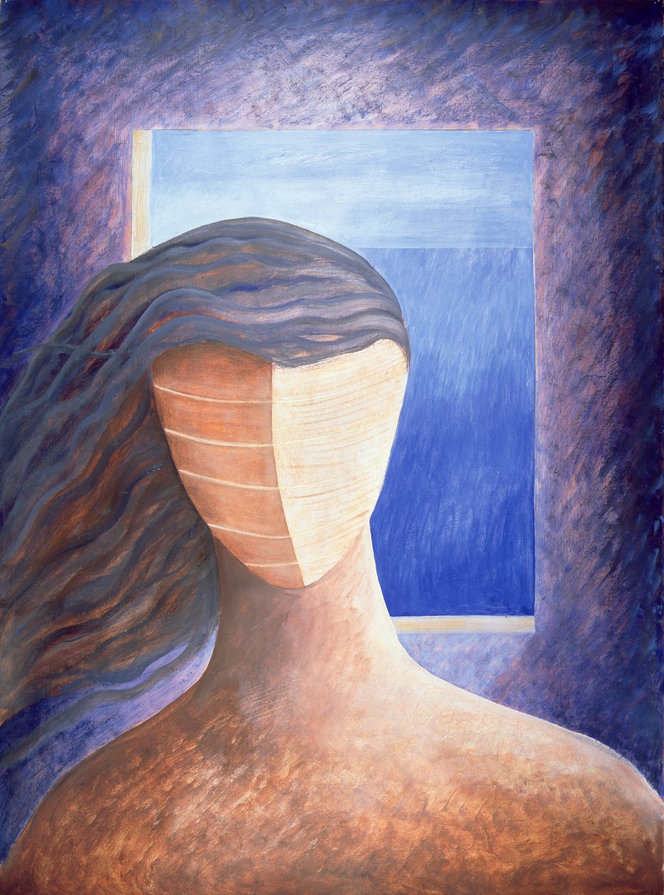 Zoe a la Fenetre, 1994 (öljy paperille) tekijältä Marie Hugo