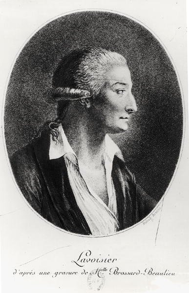 Antoine Laurent Lavoisierin (1743-94) muotokuva (heliogravyri) tekijältä Marie Renee Genevieve Brossard de Beaulieu