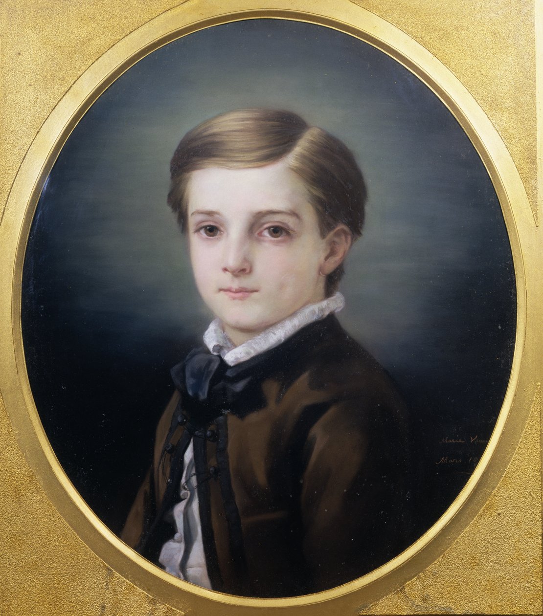 Pierre Lotin (1850-1923) muotokuva hänen sisarensa, 1862 tekijältä Marie Viaud