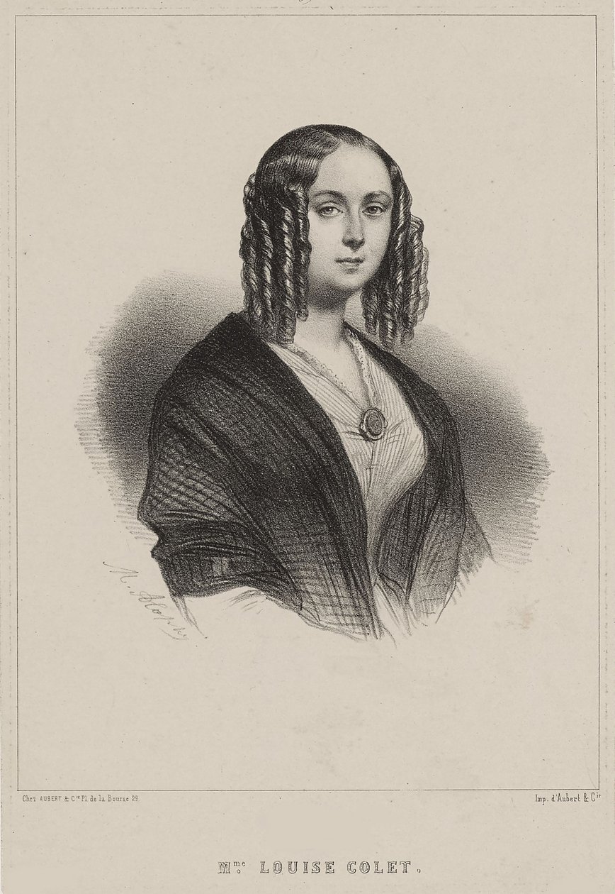 Louise Colet, 1843. tekijältä Marie Alexandre Menut Alophe