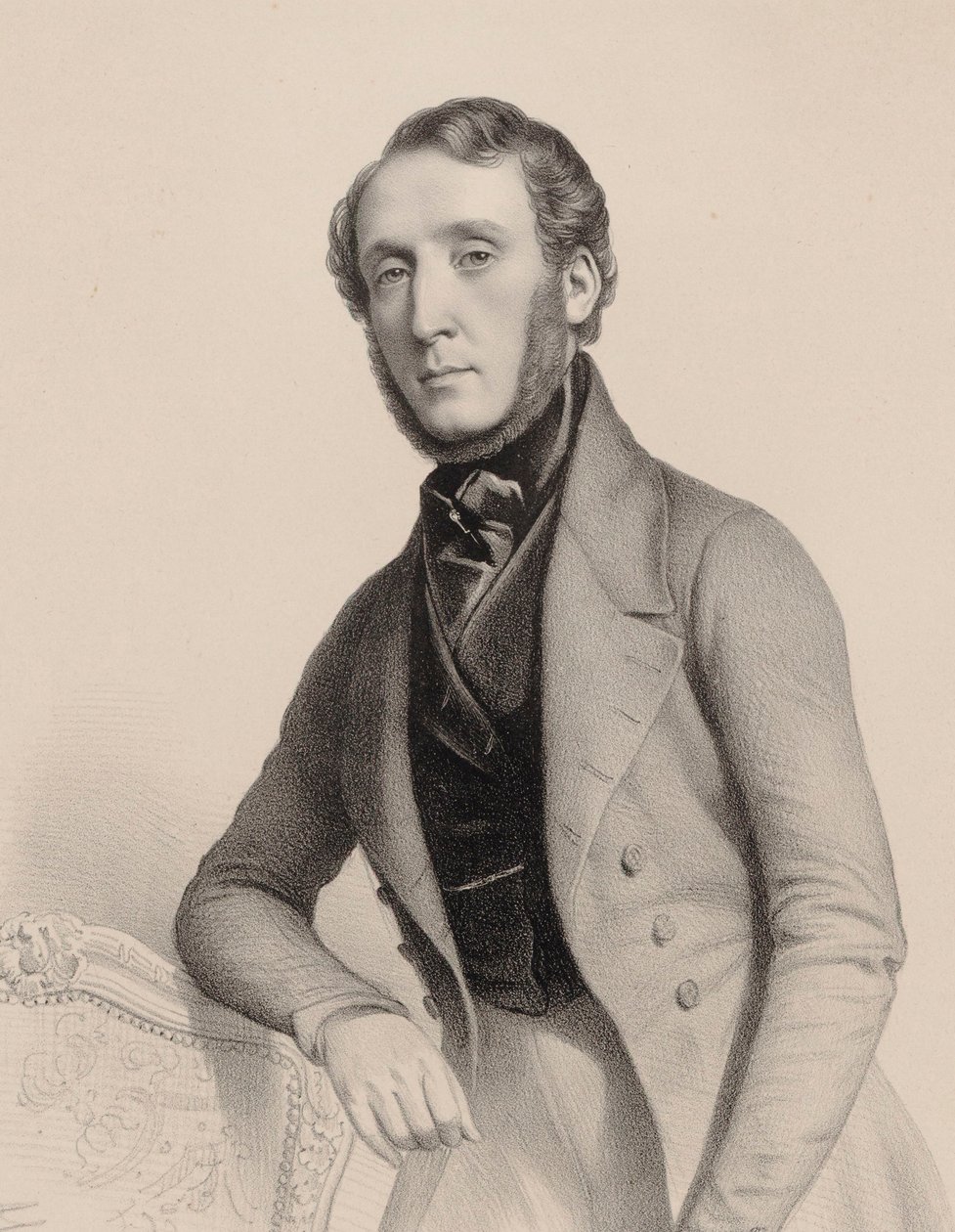 Pianisti ja säveltäjä George Alexander Osbornen muotokuva 1806-1893, 1850. tekijältä Marie Alexandre Menut Alophe
