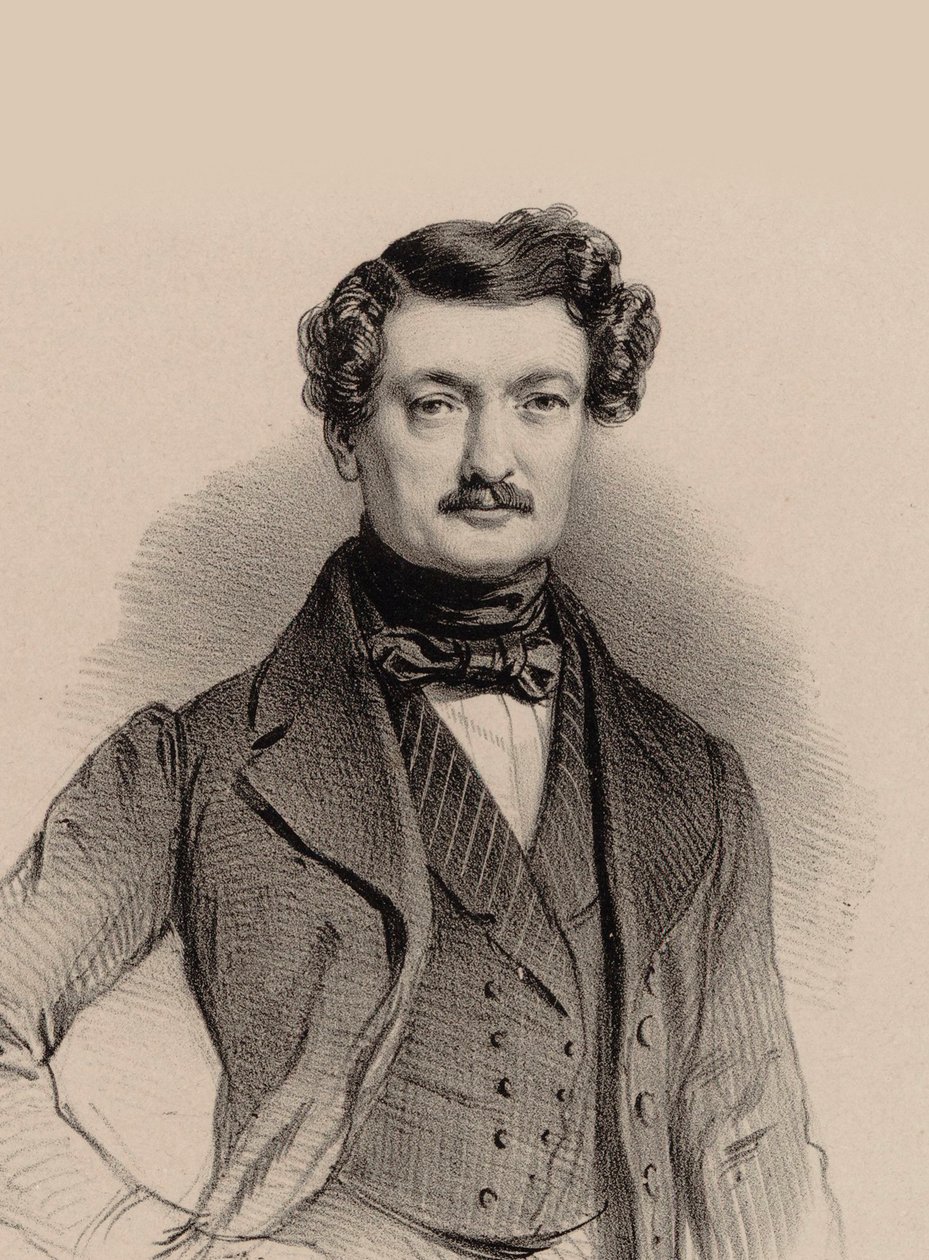 Säveltäjä Charles-François Plantaden muotokuva 1787-1870, 1850. tekijältä Marie Alexandre Menut Alophe