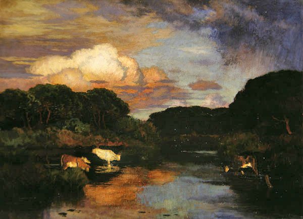 Ford, n. 1910 (öljy kankaalle) tekijältä Marie Auguste Emile Rene Menard