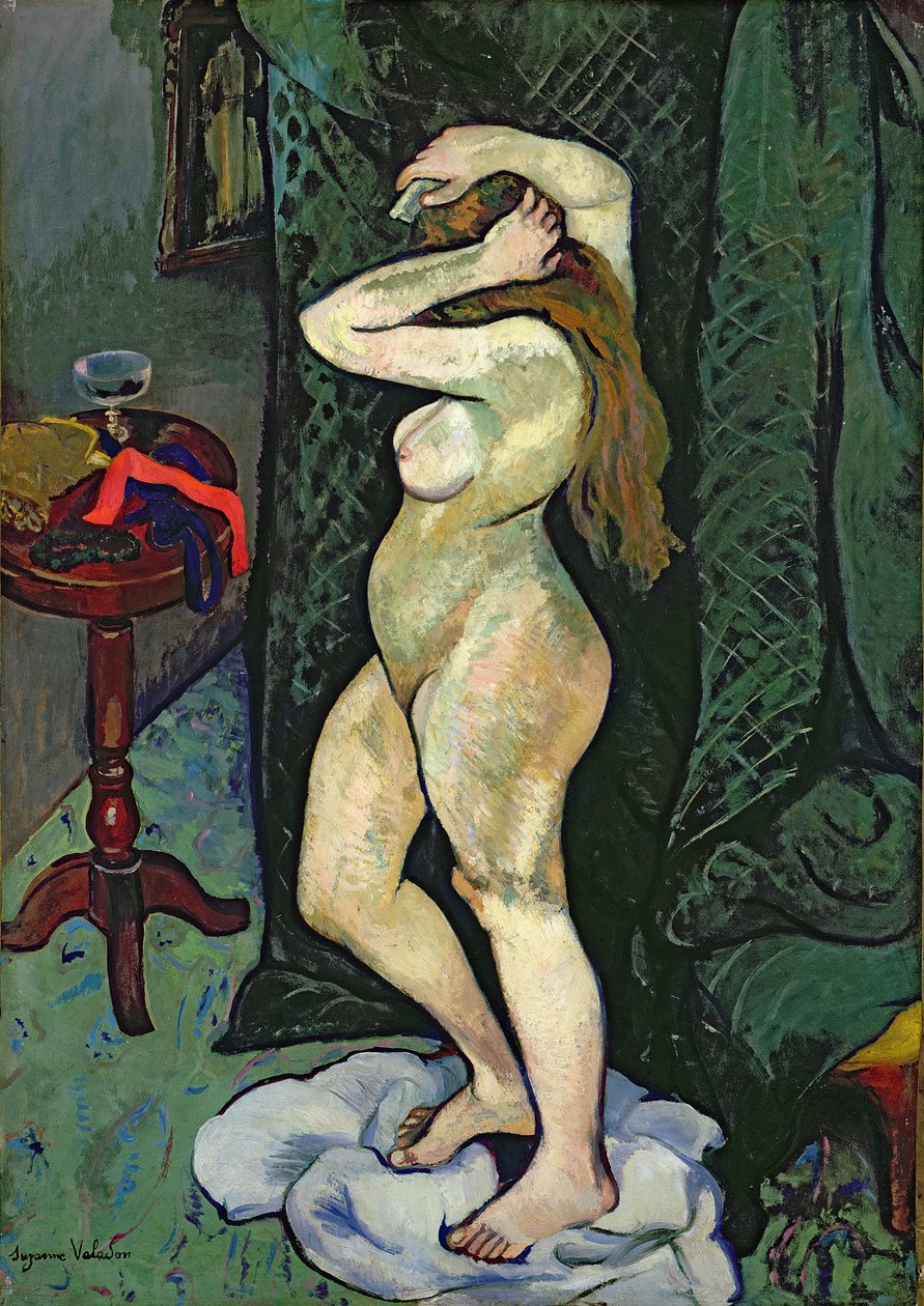 Alaston järjestämässä hiuksiaan tekijältä Marie Clementine (Suzanne) Valadon