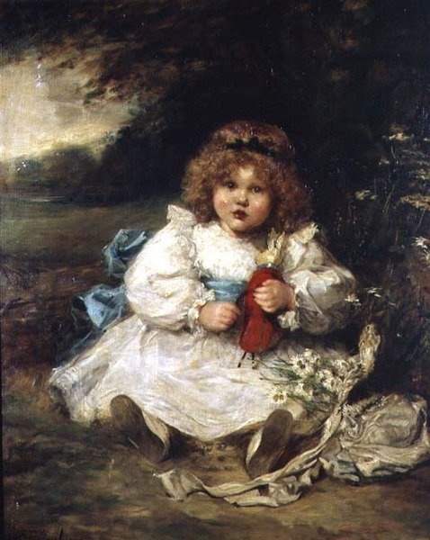 Sir Charles Swinfen Eadyn tyttären Dorotin muotokuva. tekijältä Marie Elizabeth Seymour Lucas