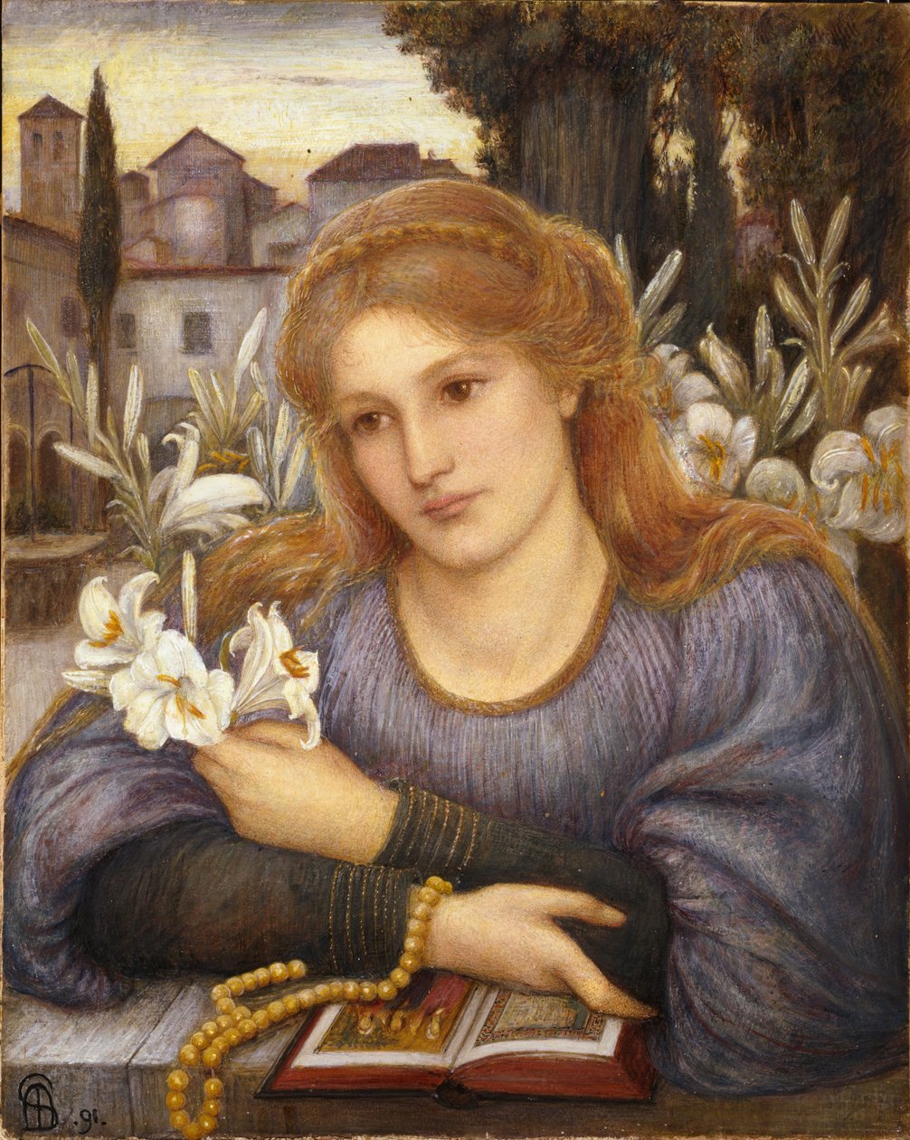 Cloister Lilies, 1891 tekijältä Marie Euphrosyne Spartali