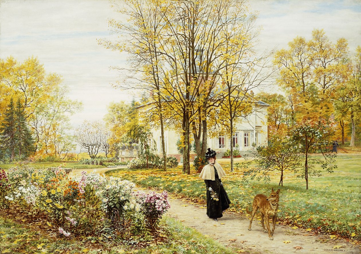 Promenade syyspäivänä, tekijältä Marie Francois Firmin Girard