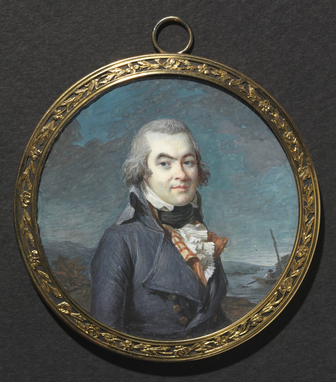 Miehen muotokuva maisemassa, c. 1795. tekijältä Marie Gabrielle Capet