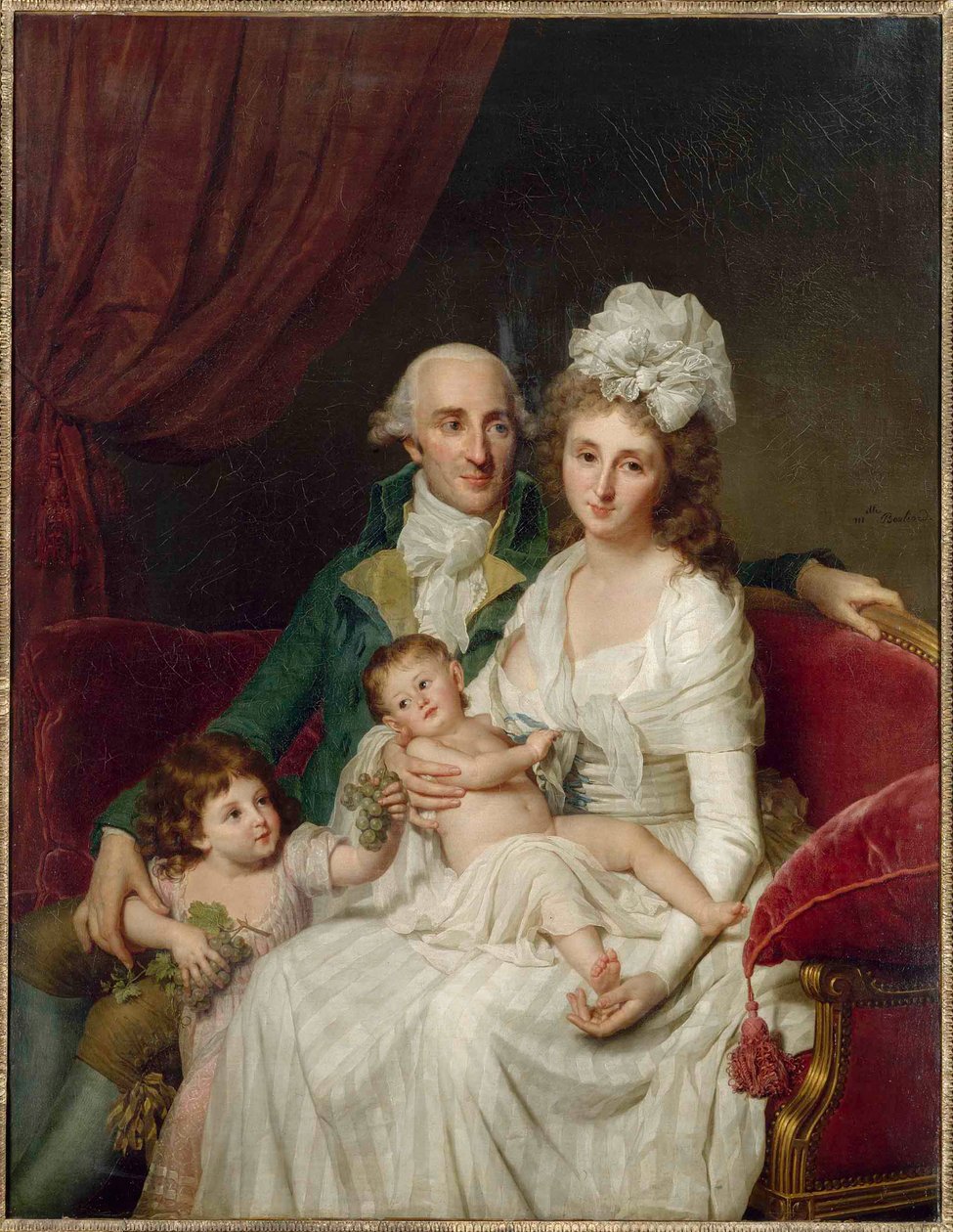 Monsieur Olive, Bretagnen osavaltioiden ja hänen perheensä rahastonhoitaja, 1791-1792. tekijältä Marie Genevieve Bouliard