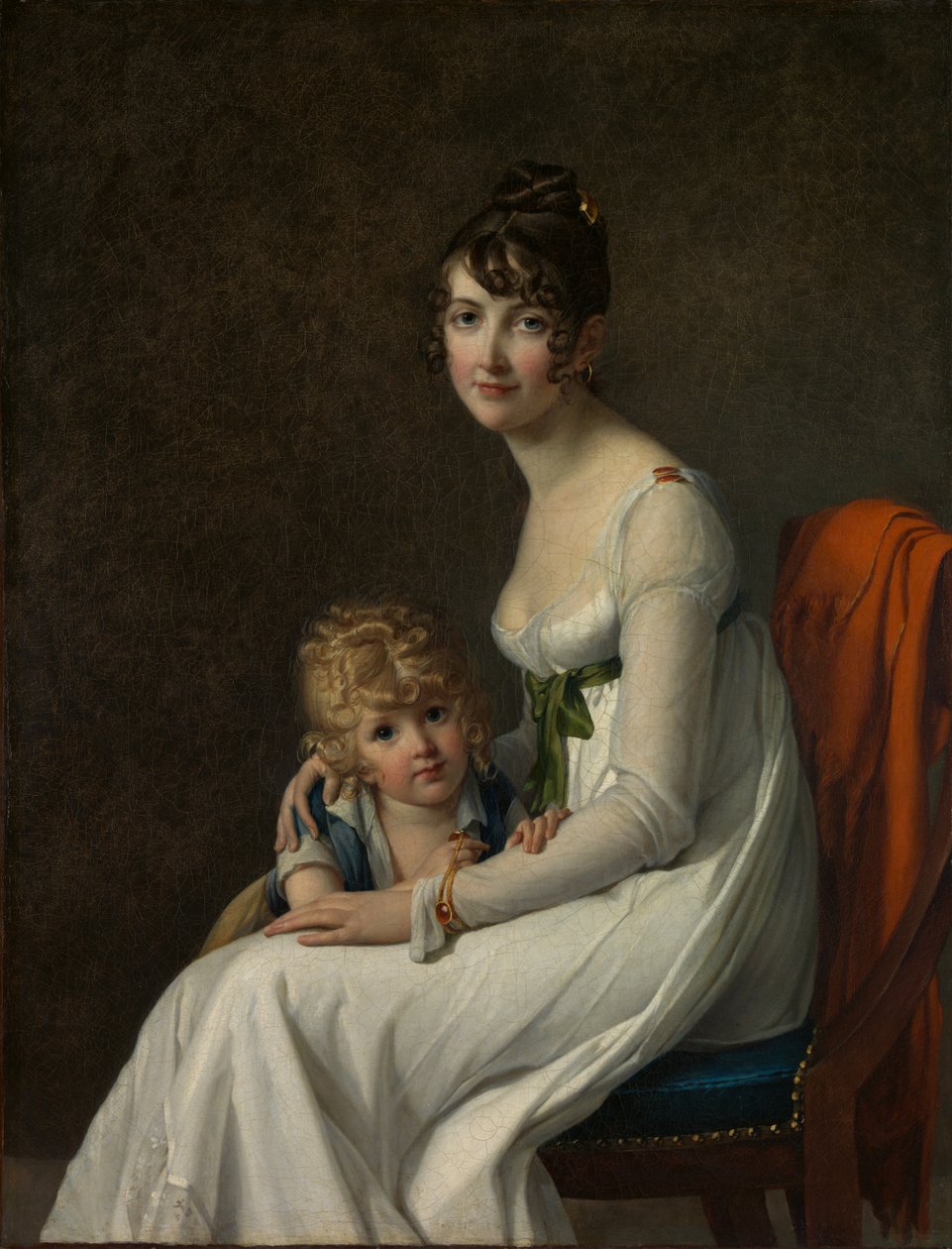 Madame Philippe Panon Desbassayns de Richemont... ja hänen poikansa, Eugène 1800-1859, 1802. tekijältä Marie Guilhelmine Benoist