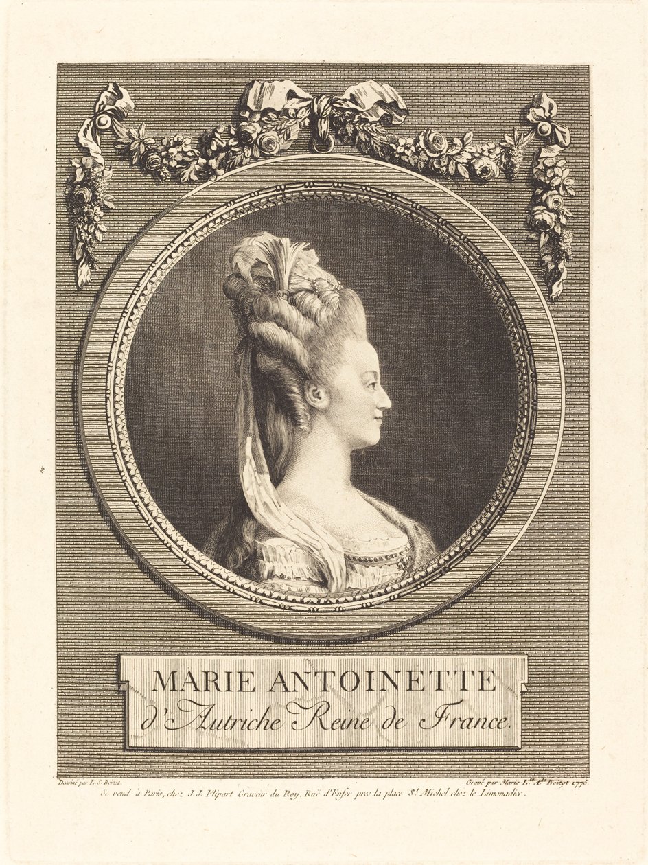 Marie Antoinette tekijältä Marie Louise Adelaide Boizot after Louis Simon Boizot