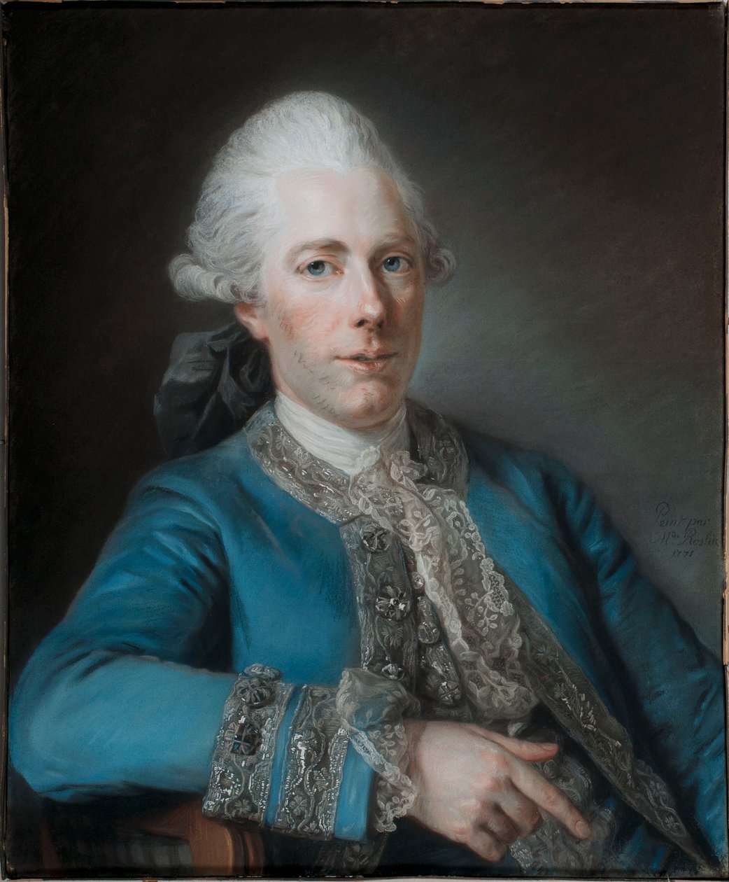 Muotokuva Marie-Joseph Peyrestä} (1730-1785), ranskalainen arkkitehti tekijältä Marie Suzanne Giroust