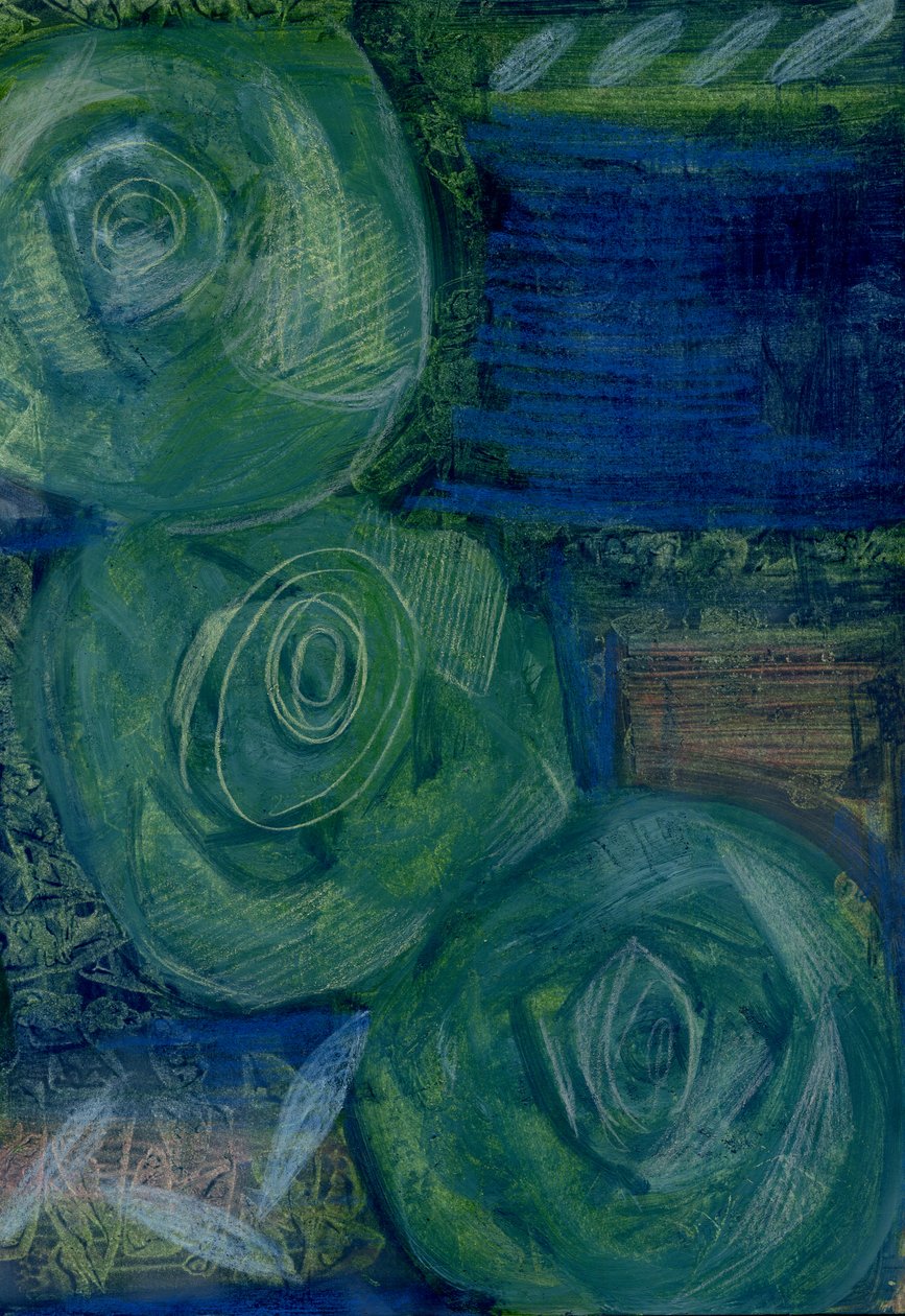 Pattern, 2020 (öljy ja sekatekniikka A4-paperille) tekijältä Marina Falco
