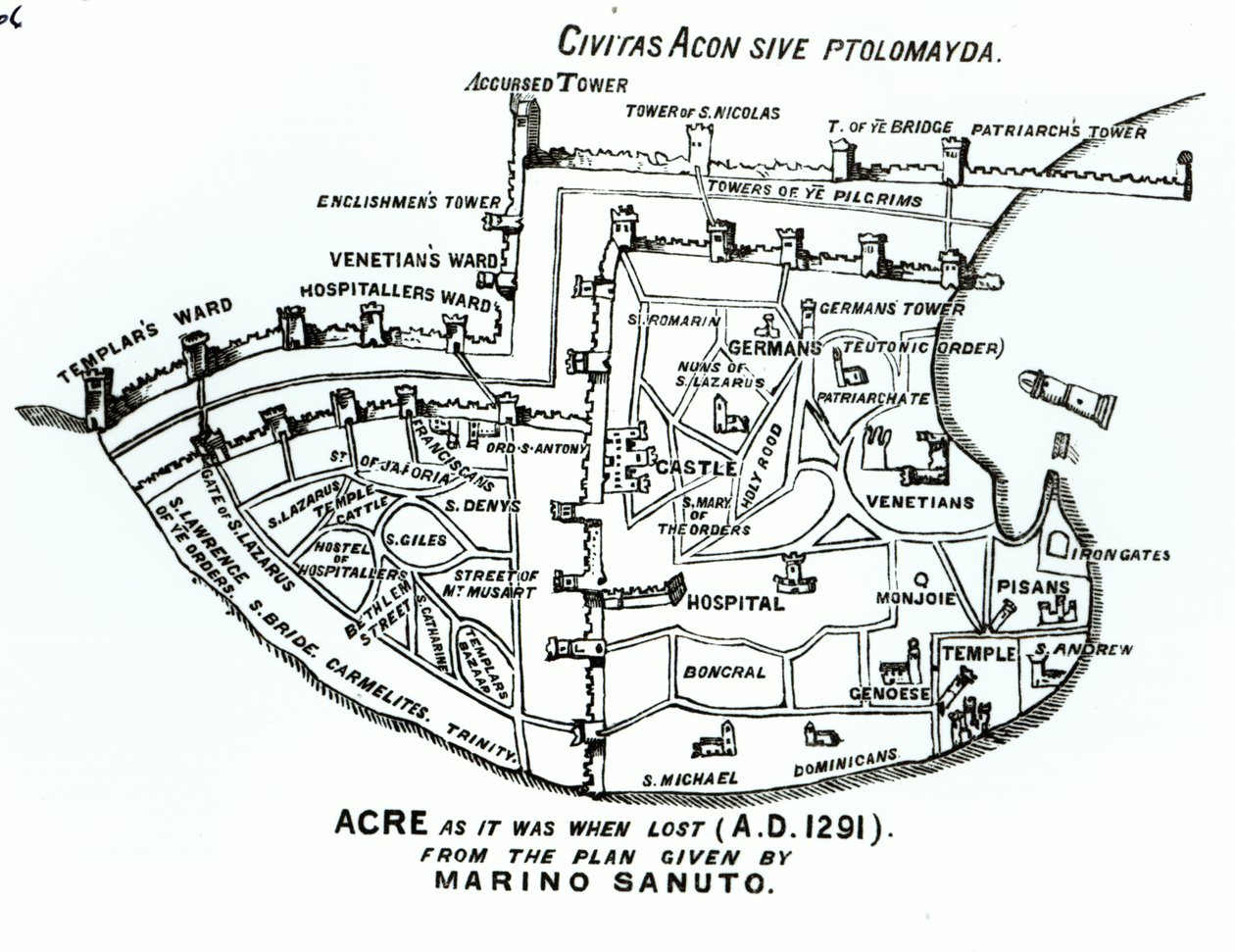 Eekkeri sellaisena kuin se oli kadonneena (A.D. 1291) tekijältä Marino the Elder Sanuto