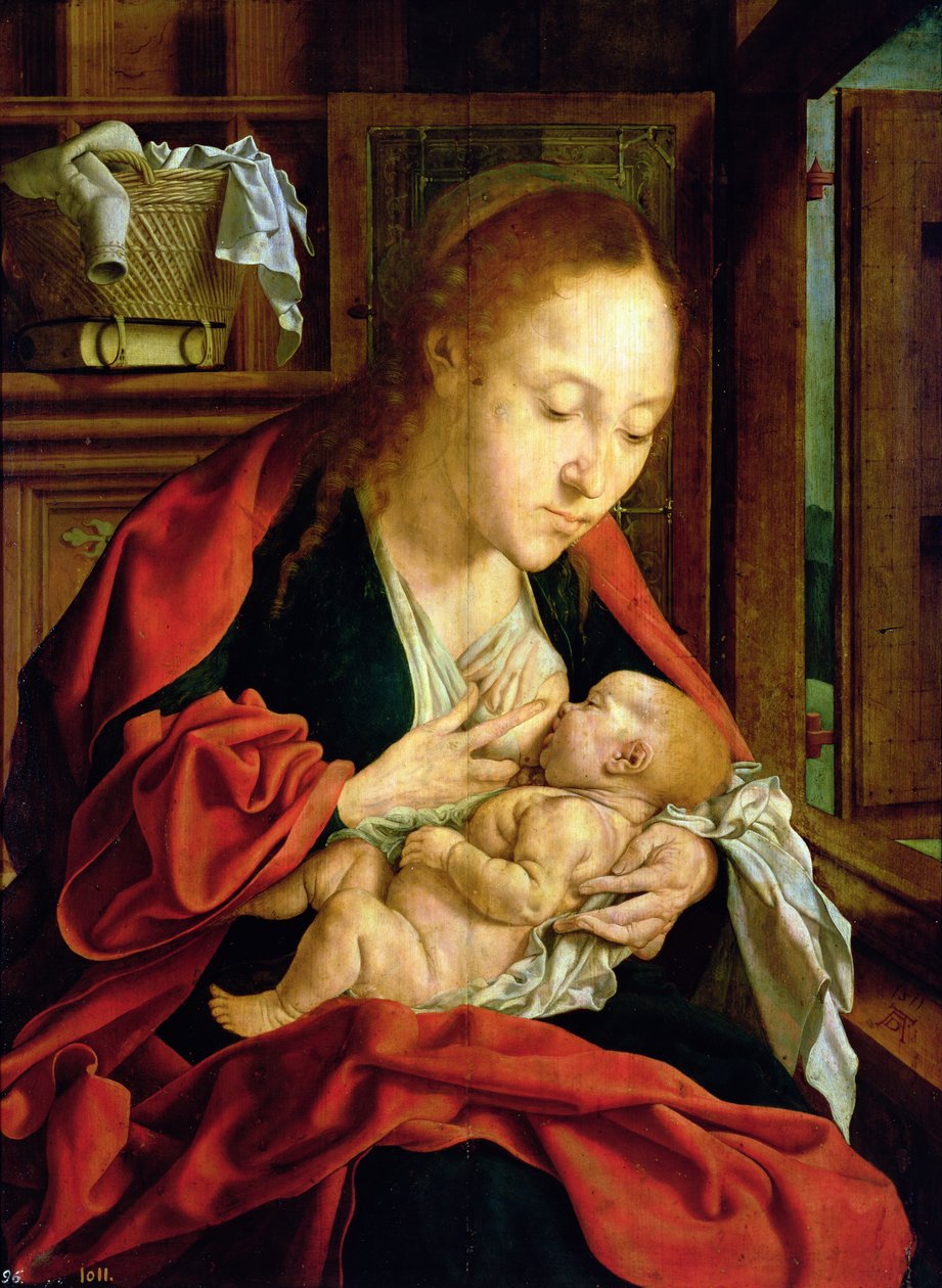 Madonna ruokkii Kristus-lapsia, 1511 tekijältä Marinus van Roejmerswaelen