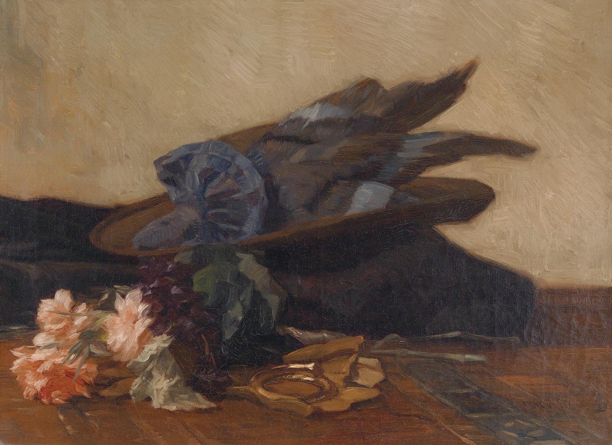 Stillleben mit Hut und Rosen tekijältä Marinus van der Maarel