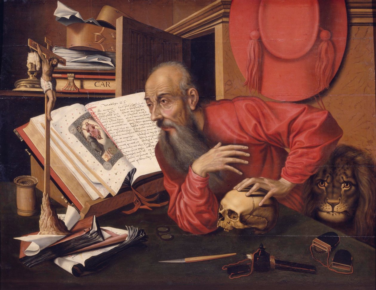 Pyhä Hieronymus, noin 1540 tekijältä Marinus van follower of Reymerswaele