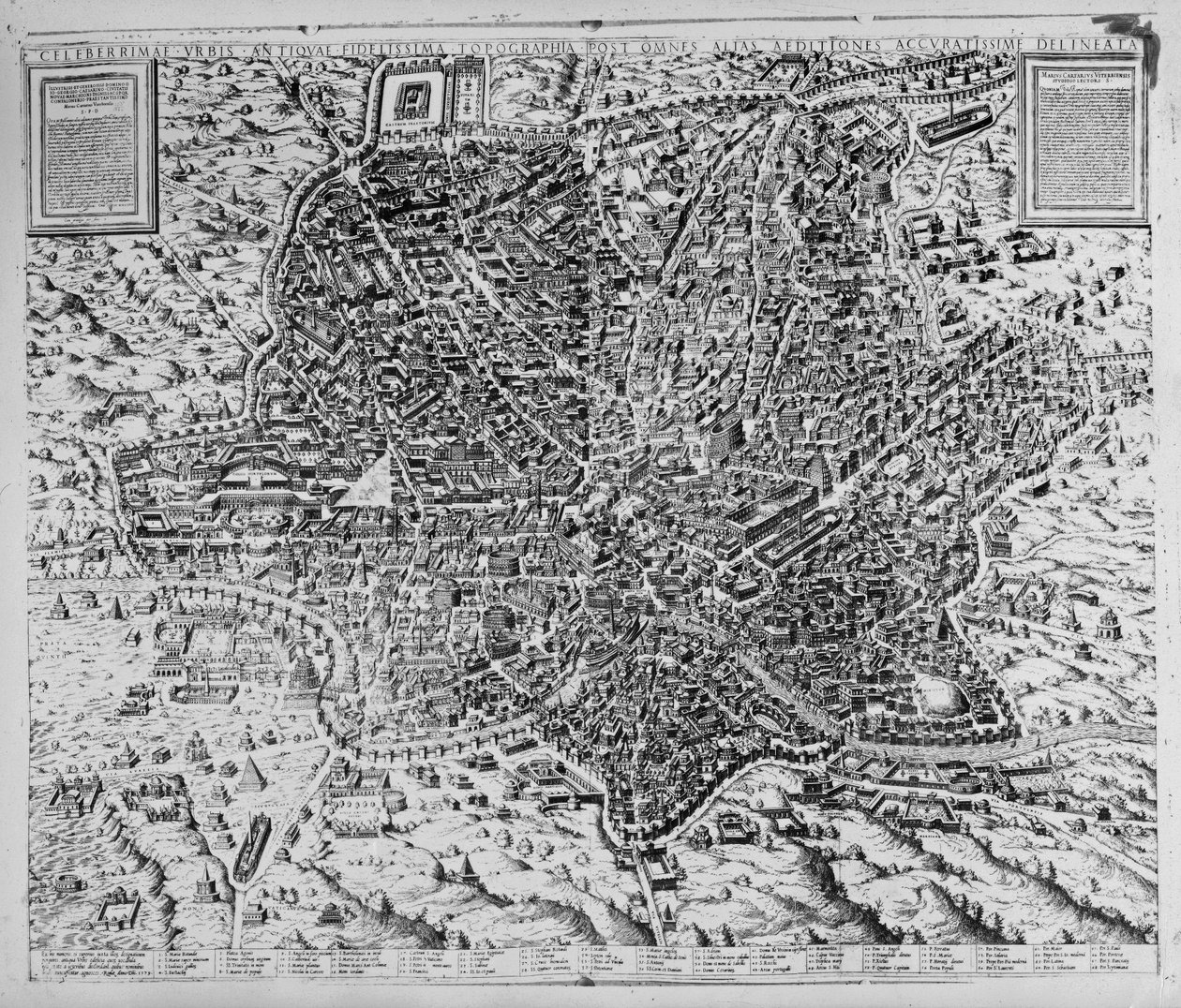 Rooman kartta, 1579 tekijältä Mario Cartaro