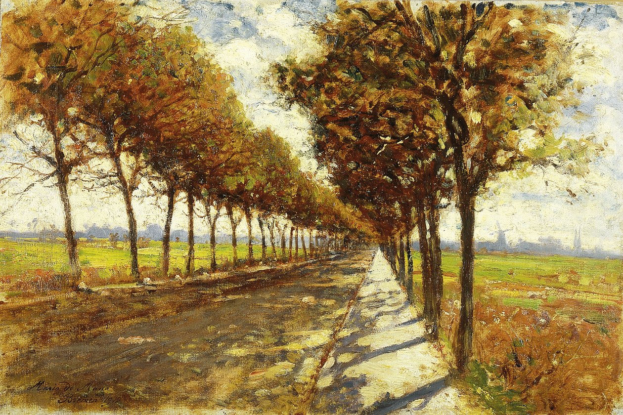 Puiden reunustama Avenue Bremenissä, 1912 tekijältä Mario de Maria