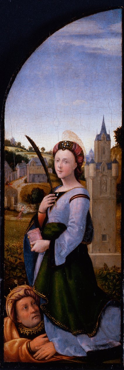 Triptyykki: Saint Barbara tekijältä Mariotto Albertinelli
