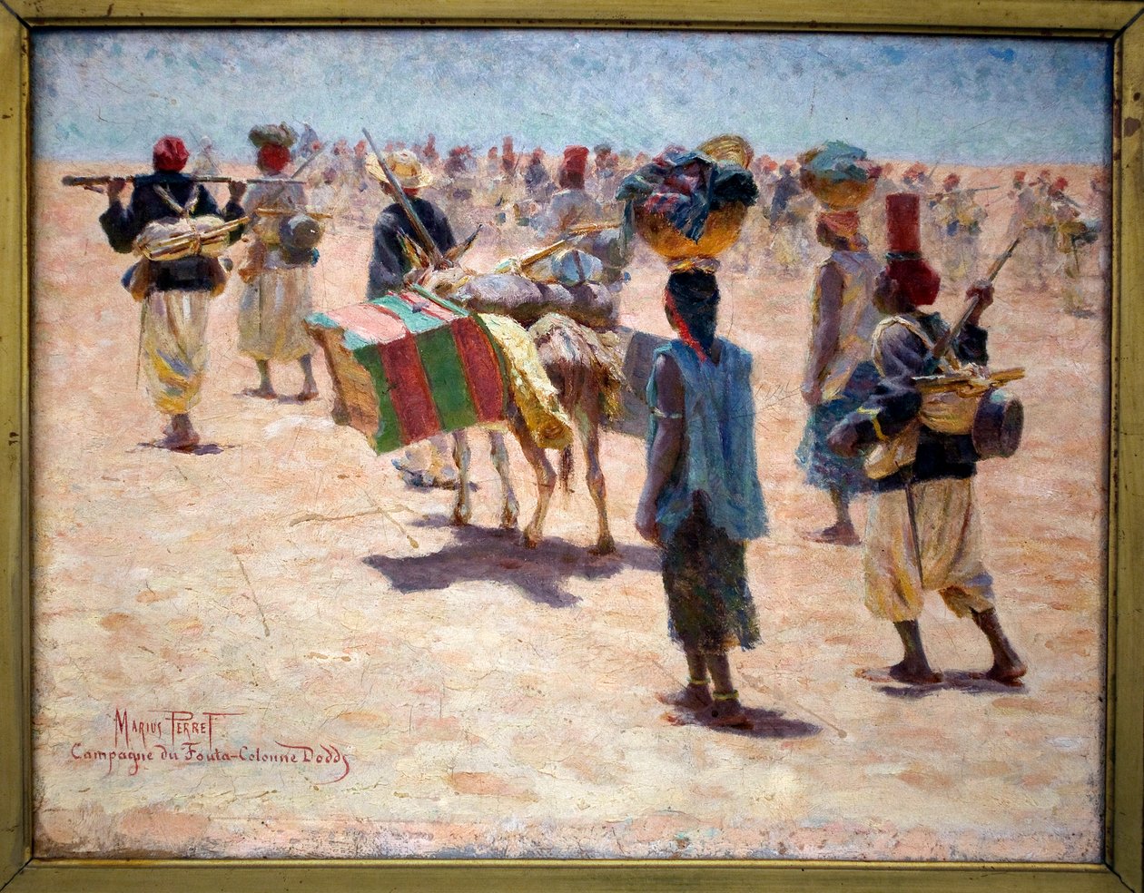 Senegalilaiset kiväärimiehet, n. 1890 tekijältä Marius Perret