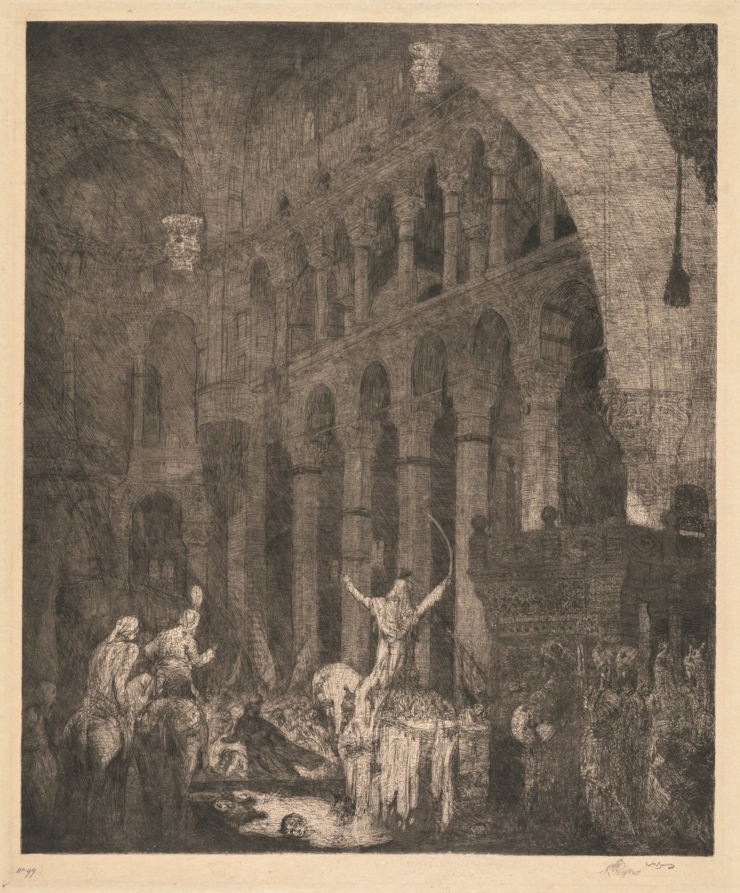 Mohammed II Aye Sophiassa tekijältä Marius Alexander Jacques Bauer