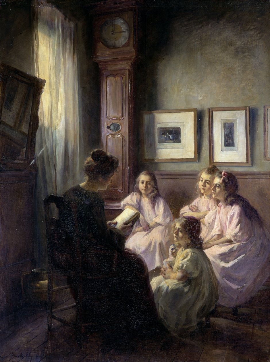 Tarinoita lapsille, 1904 öljy kankaalle tekijältä Marius Bartholoty