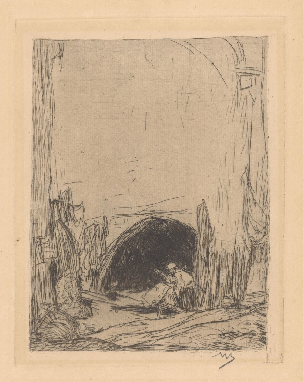 Bazaar Konstantinopolissa tekijältä Marius Bauer (signed by artist)