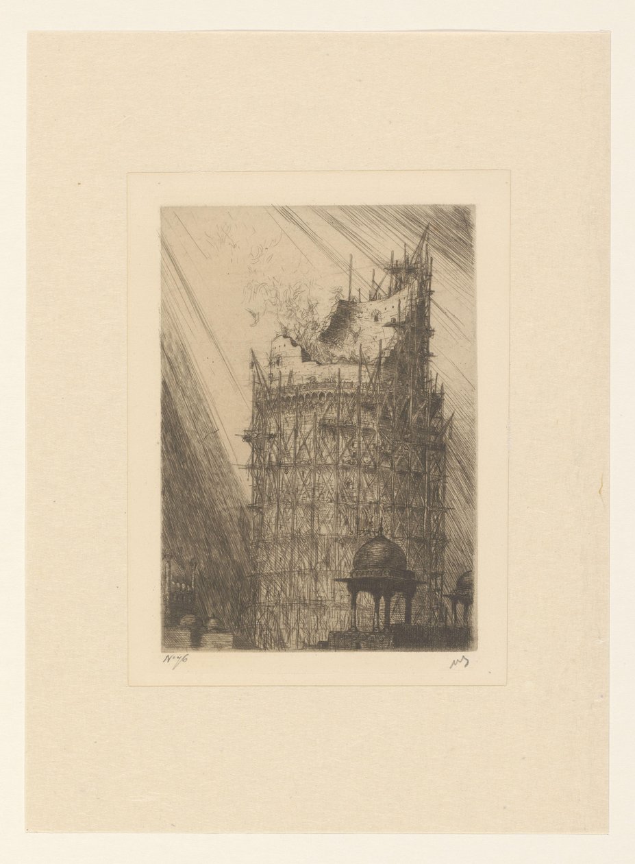 Lumottu torni tekijältä Marius Bauer (signed by artist)