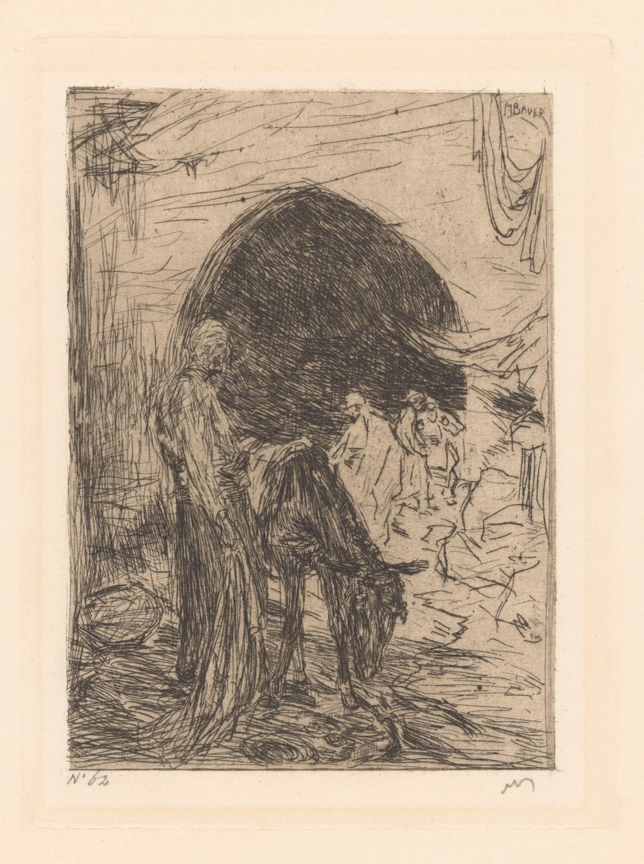 Aasinkuljettaja Konstantinopolissa tekijältä Marius Bauer (signed by artist)