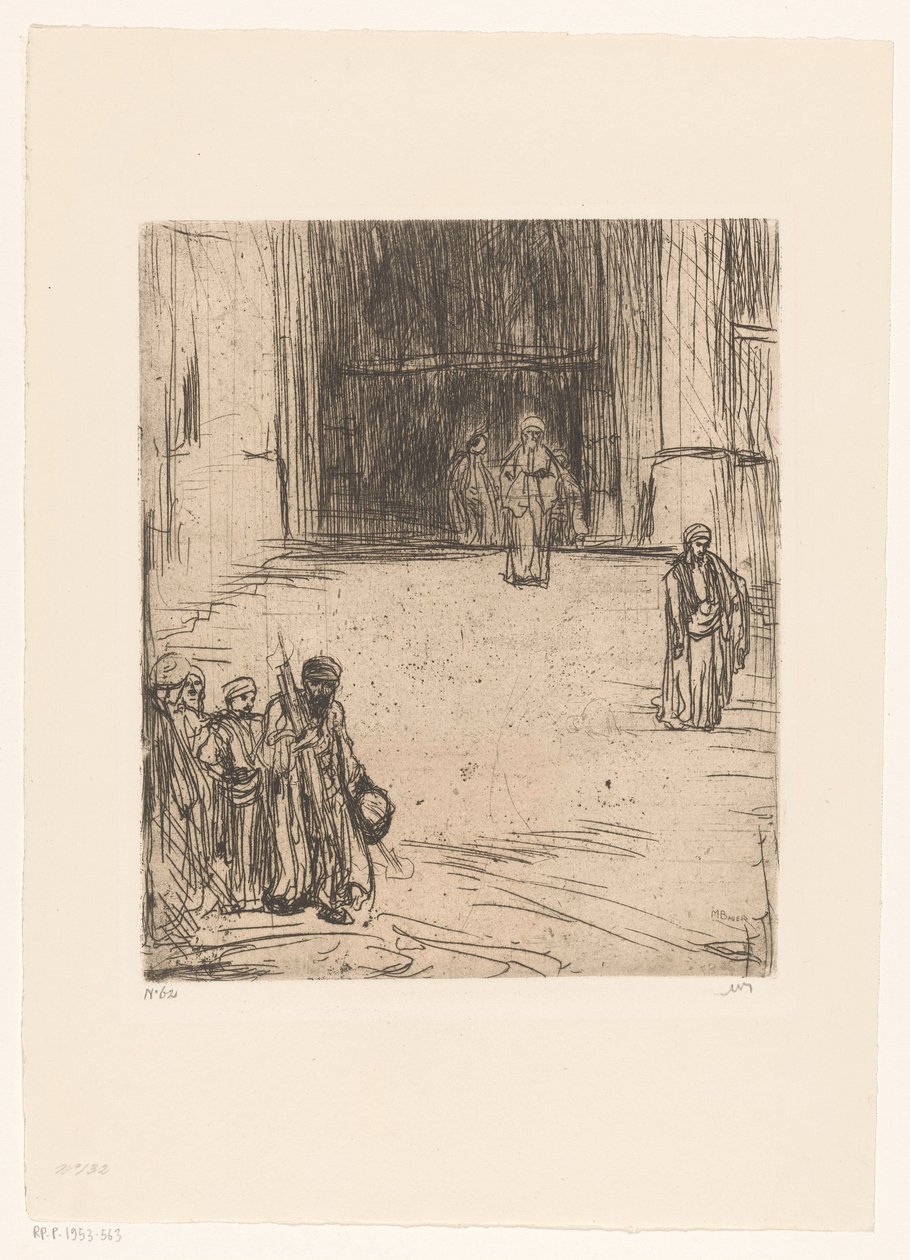 Moskeija Konstantinopolissa tekijältä Marius Bauer (signed by artist)