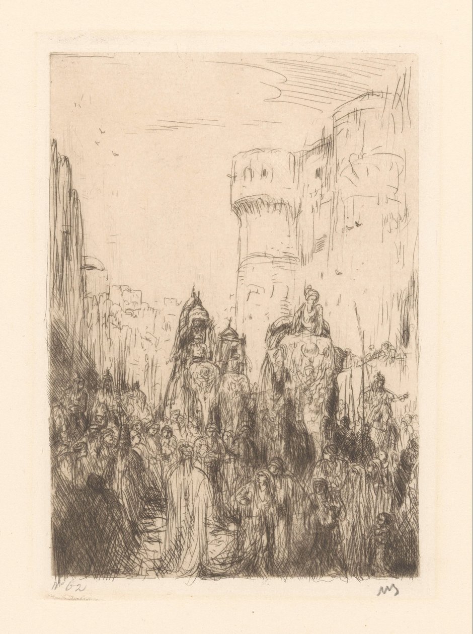 Paraati norsujen kanssa tekijältä Marius Bauer (signed by artist)