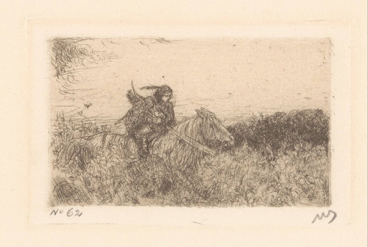 Ratsastaja tekijältä Marius Bauer (signed by artist)