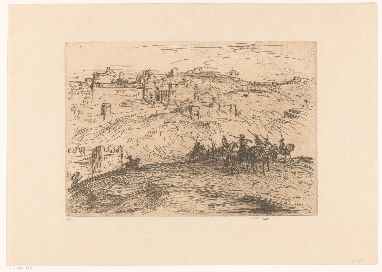 Ratsastajat mäellä tekijältä Marius Bauer (signed by artist)