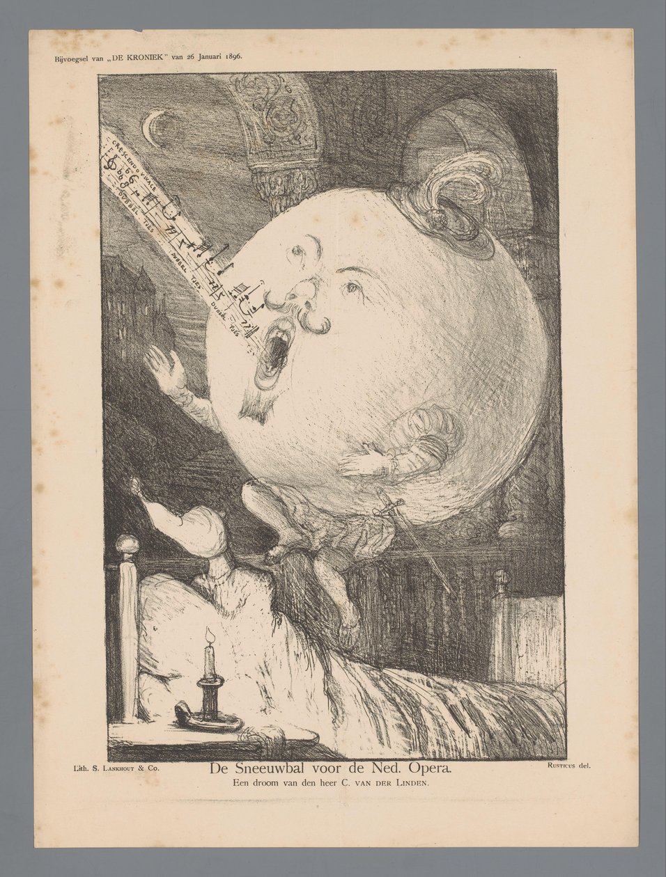 Lumipallo hollantilaisille. Opera (otsikko esineessä) tekijältä Marius Bauer