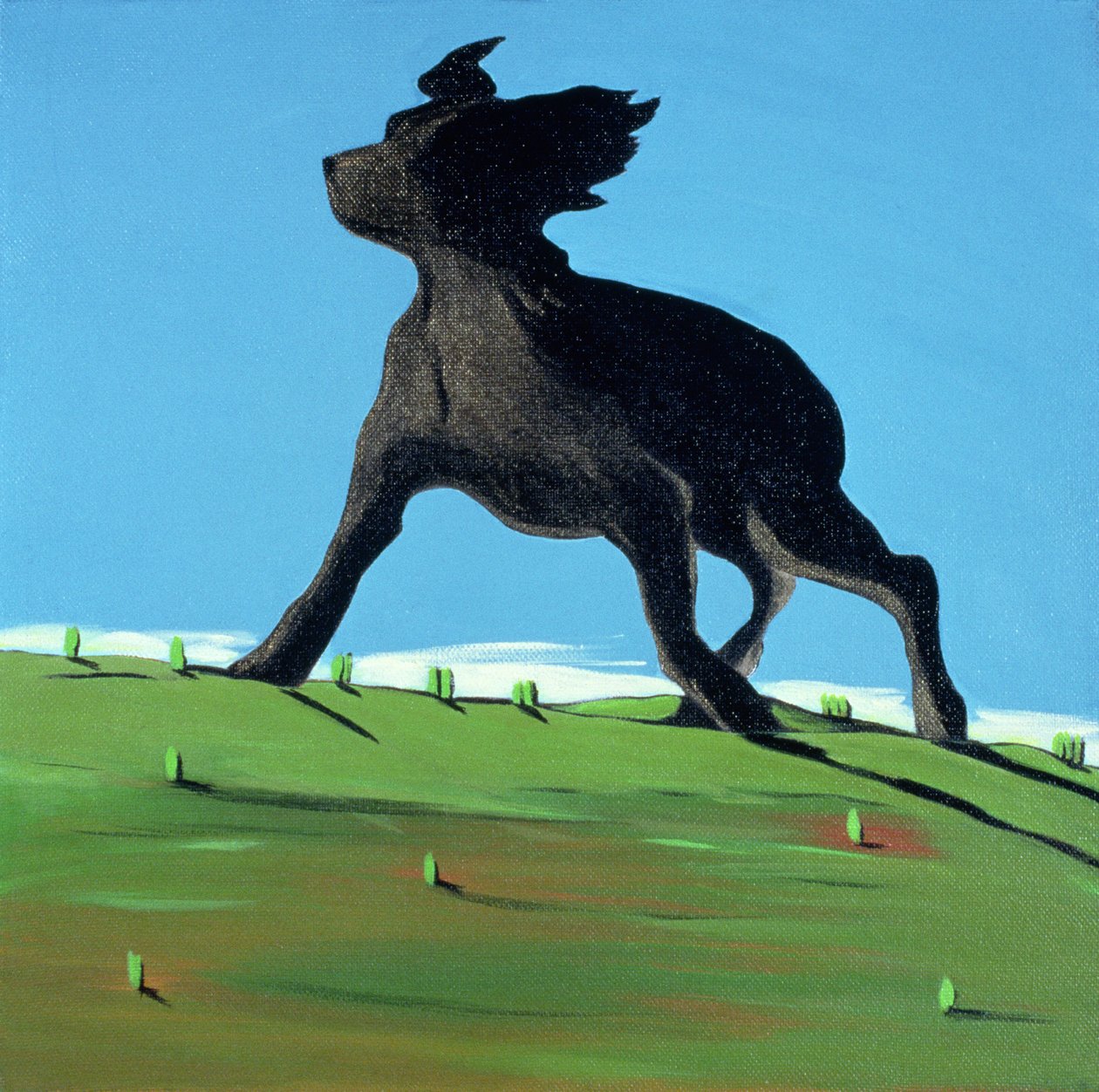 Amazing Black Dog, 2000 (akryyli kankaalle) tekijältä Marjorie Weiss