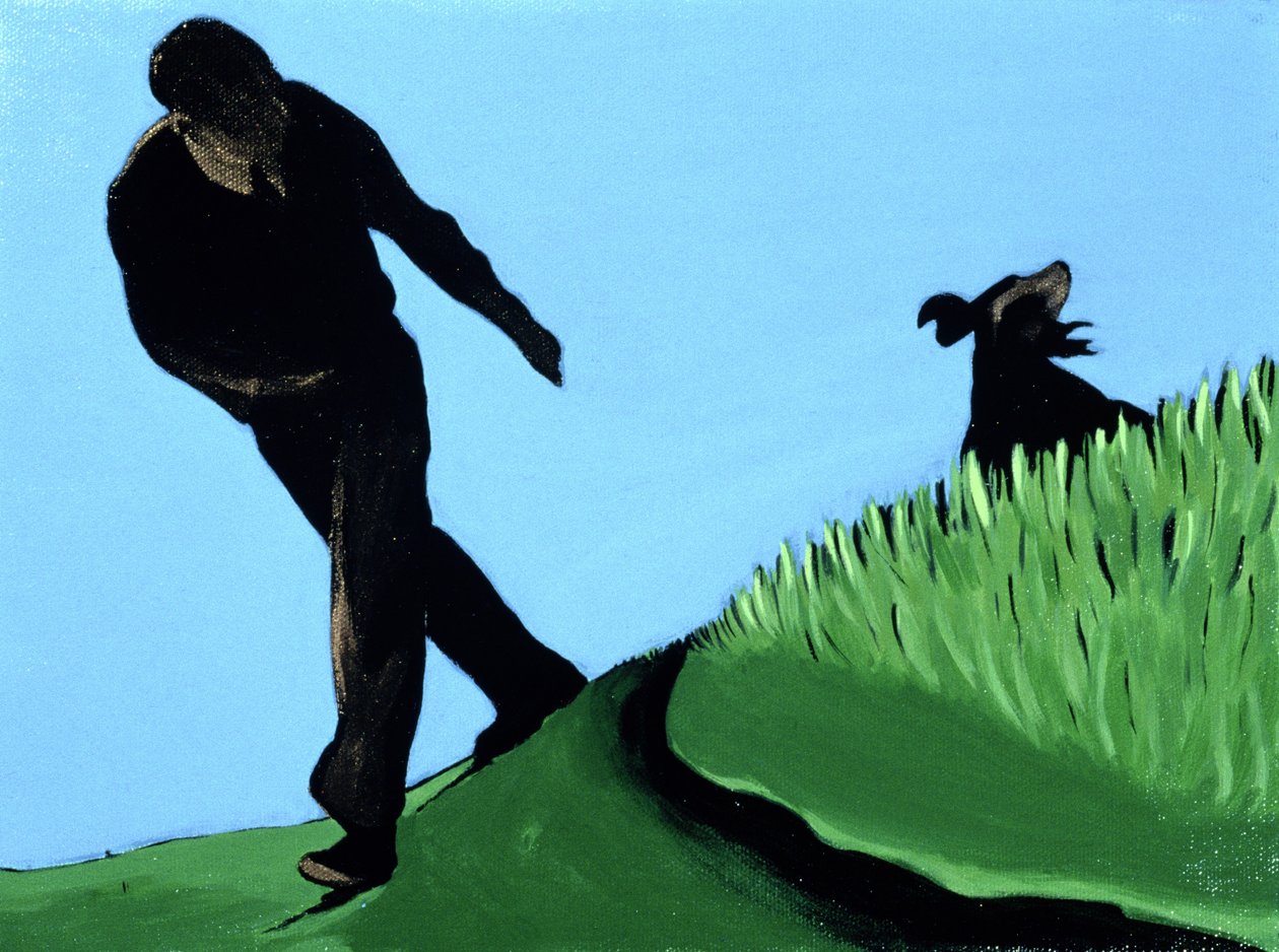 Whistling Him Back, 1997 (akryyli kankaalle) tekijältä Marjorie Weiss
