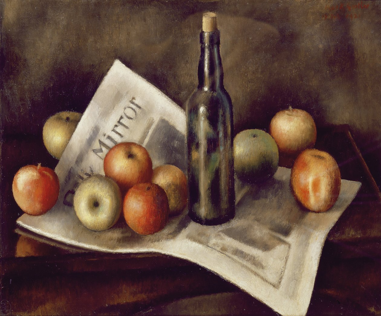 Asetelma omenoiden kanssa, 1921 tekijältä Mark Gertler