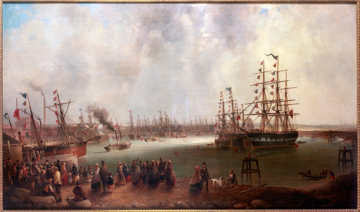 Tyne Dockin avaaminen, 1859 tekijältä Mark Thompson