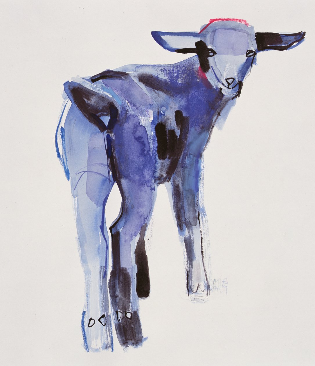 Blue Kid, Cazalla de la Sierra, 1999 (sekoitettu media paperille) tekijältä Mark Adlington