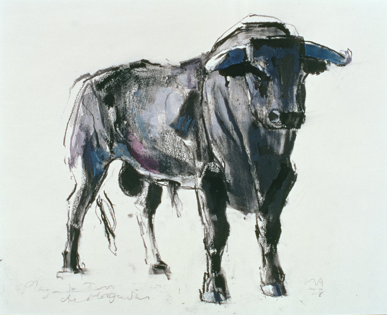 Plaza de Toros de Miajadas, 1998 (sekoitettu media paperille) tekijältä Mark Adlington