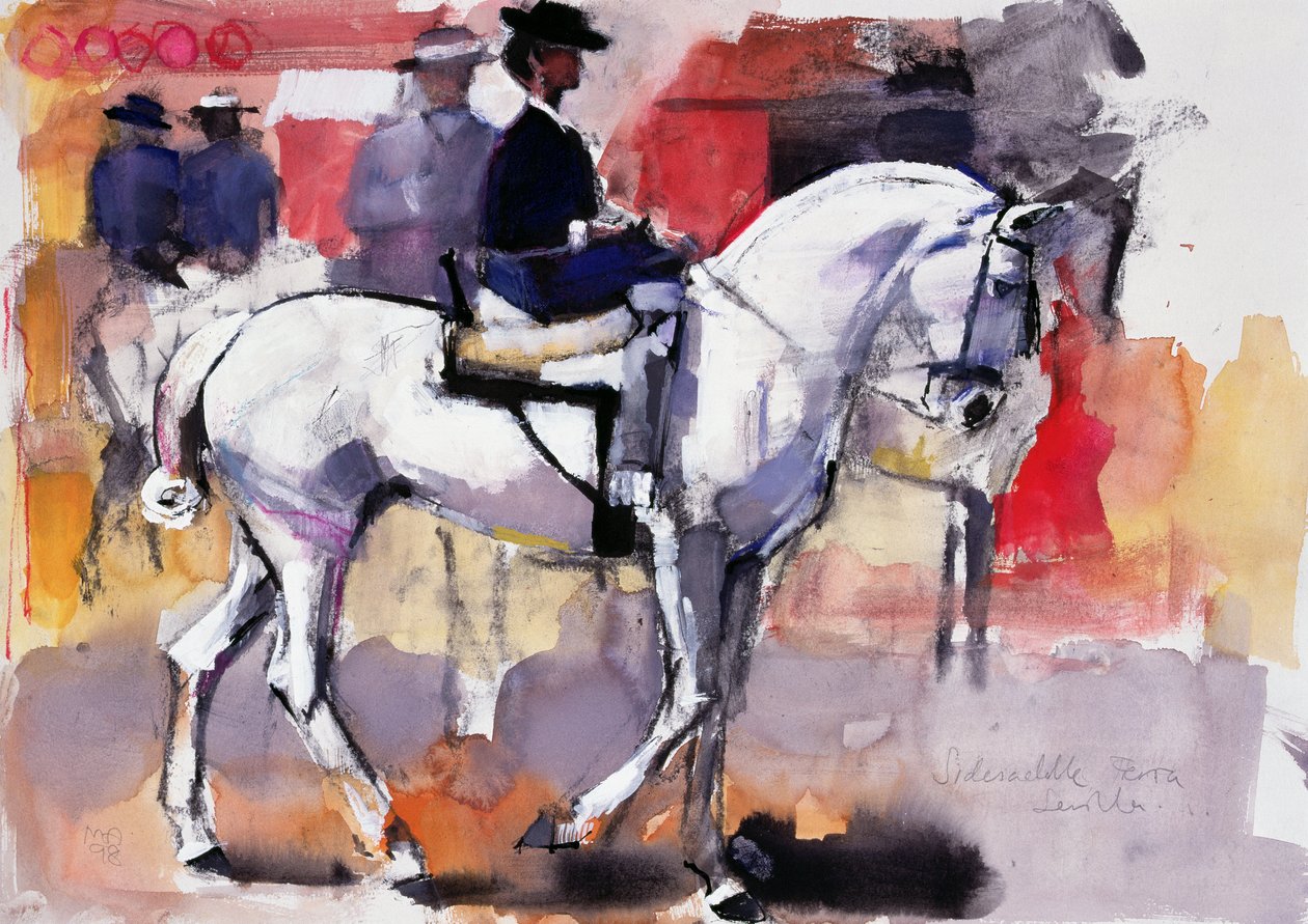 Sivusatula Feria de Sevillassa, 1998 (sekoitetut materiaalit paperille) tekijältä Mark Adlington